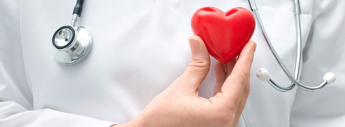 Doctor holding heart