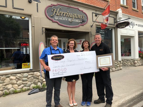 Herrington's Cheque Donation
