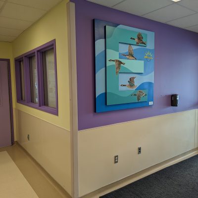 Flying Geese, Flyway Mural in Emergency Dept entry